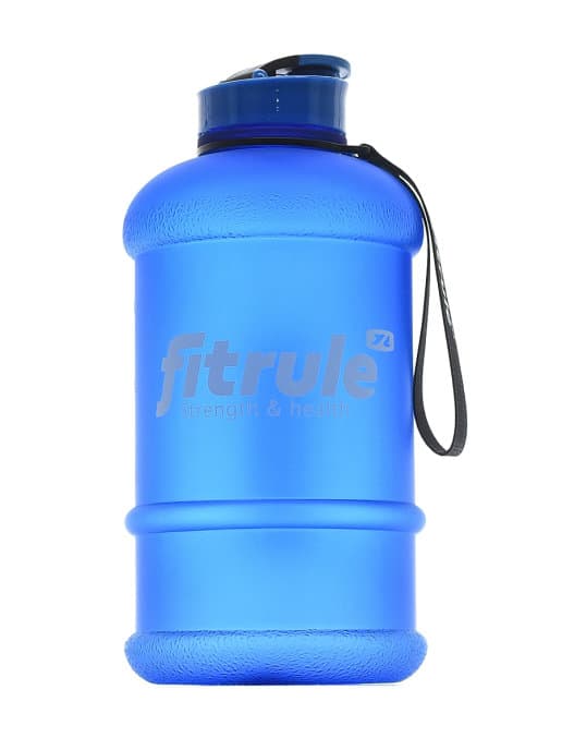 FitRule Бутыль прорезиненная крышка щелчок 1,3L (Синяя)