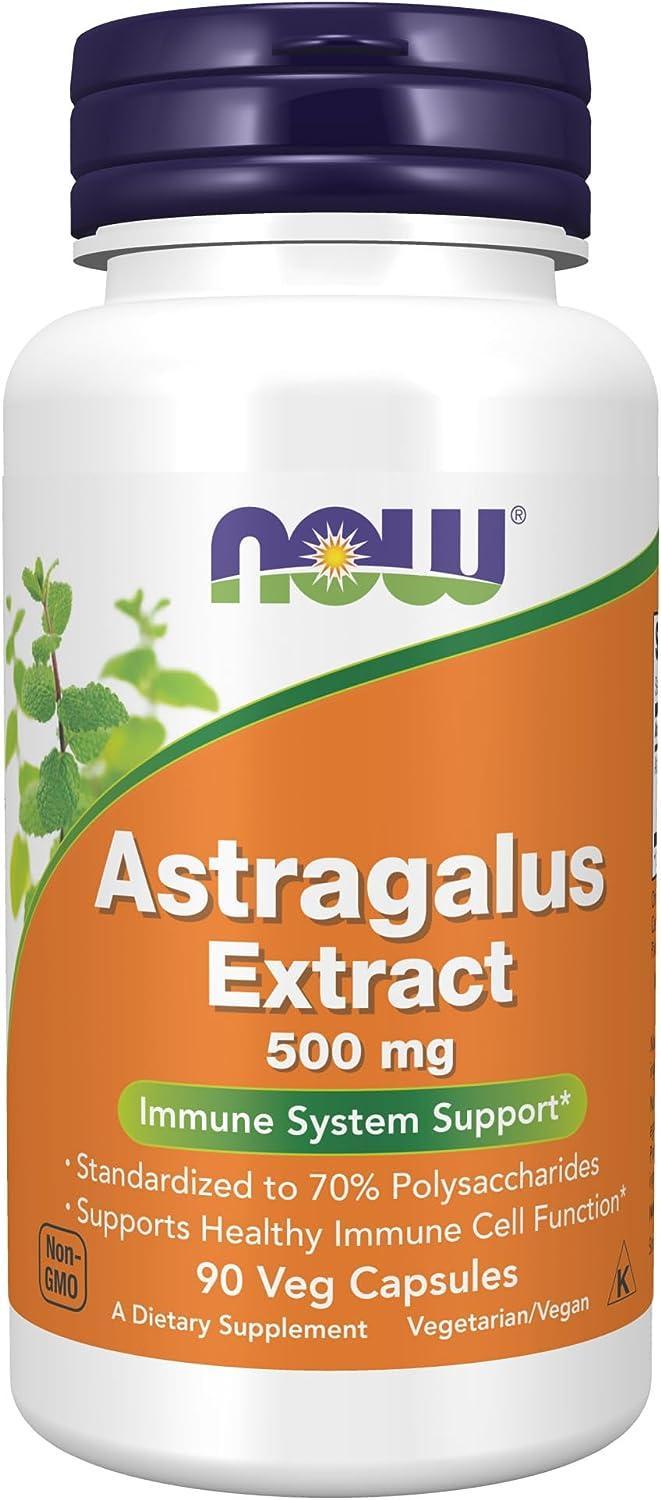NOW Astragalus 70% Ext 500mg 90 vcaps