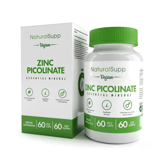 Natural Supp ZINC Picolinate 60 vegcaps фото