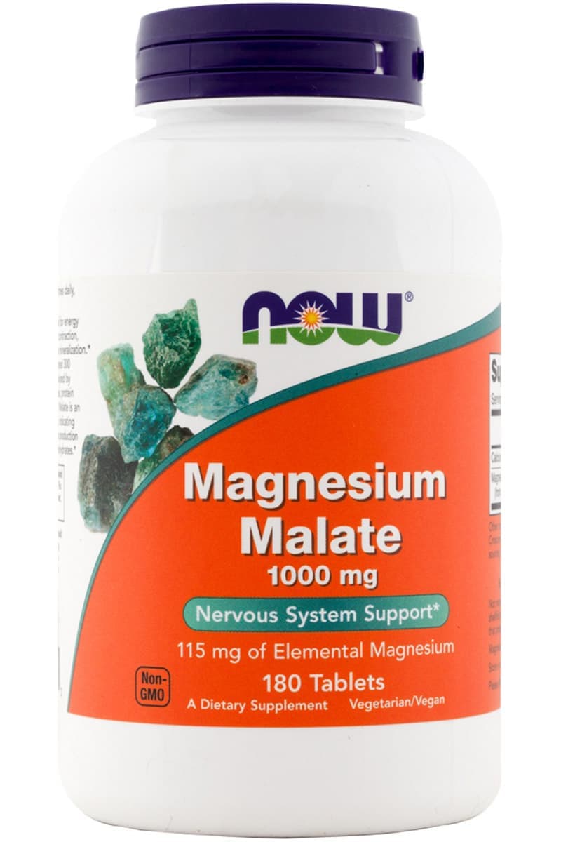 NOW БАД К ПИЩЕ Magnesium Malate 1000 mg 180 Tabs