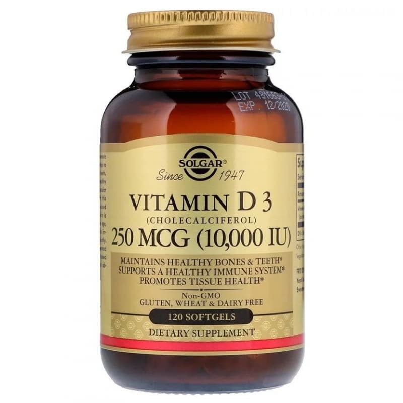 Solgar Vit D-3 10000 IU 120 sgels