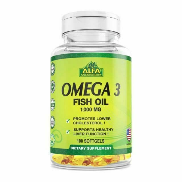 Alfa Vitamins Omega 3 Fish Oil 1000 mg 100 caps