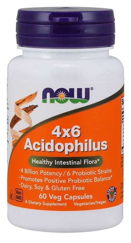 NOW 4X6 Acidophilus 60 vcaps фото