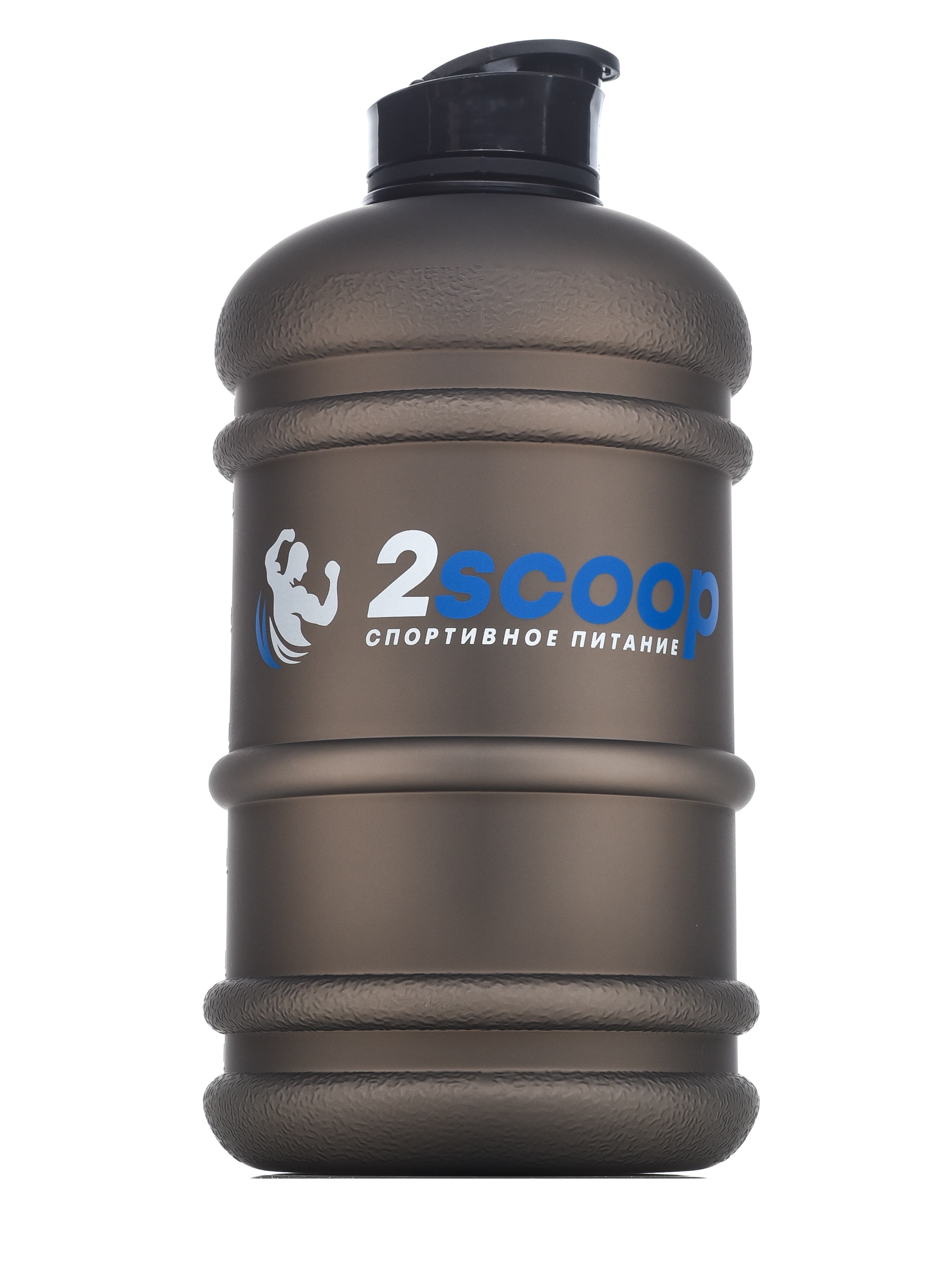 2scoop Бутыль 2.2 L прорезиненный крышка щелчок (Чёрный)