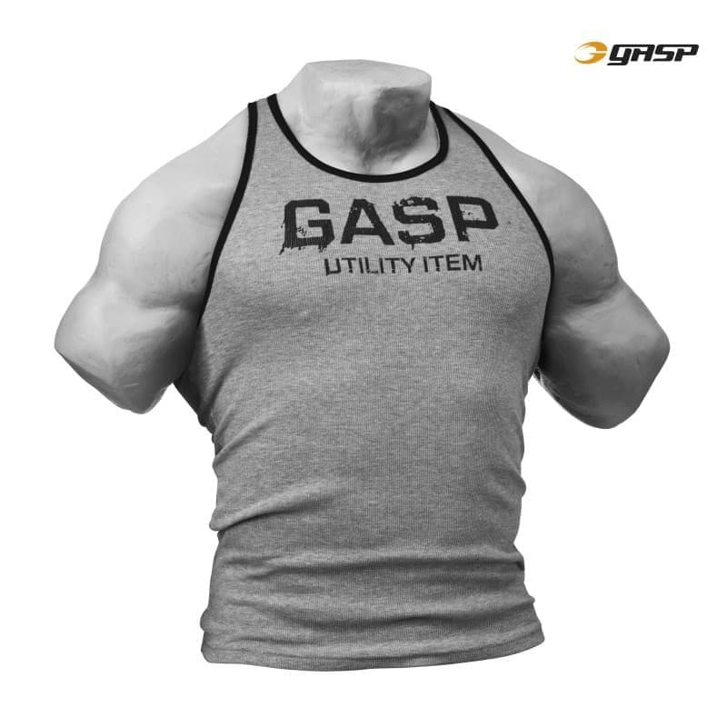 GASP Майка для тренировок Ribbed T-Back Grey фото