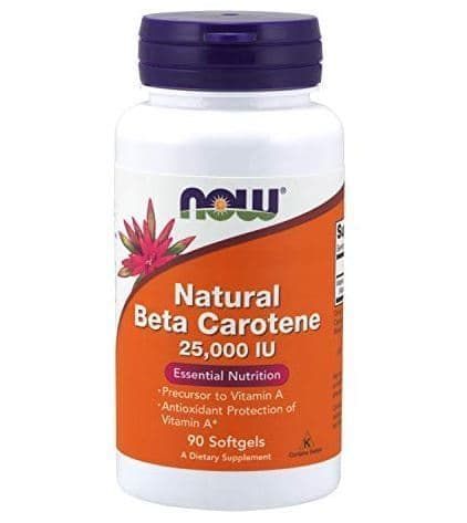 NOW Natural Beta Carotene 25000 IU 90 softgels