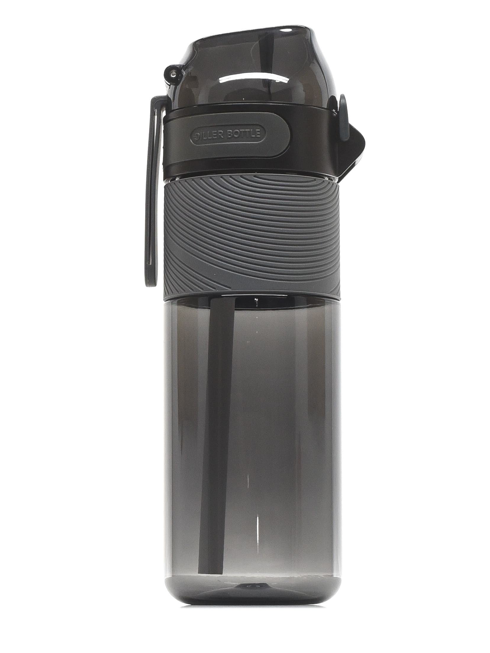 Бутылка для воды Diller DB-002 650 ml (с трубочкой) (Черный) фото