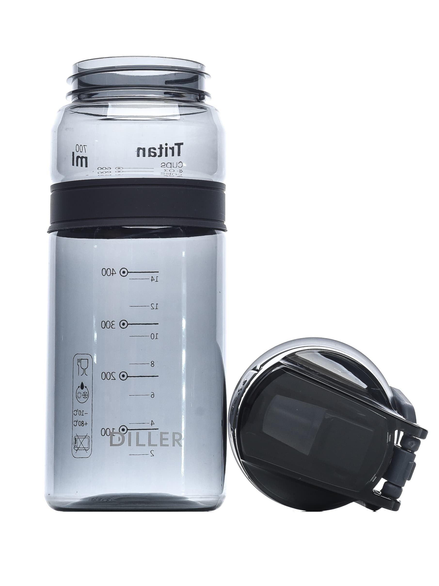 Бутылка для воды Diller D36 700 ml (Черный) фото