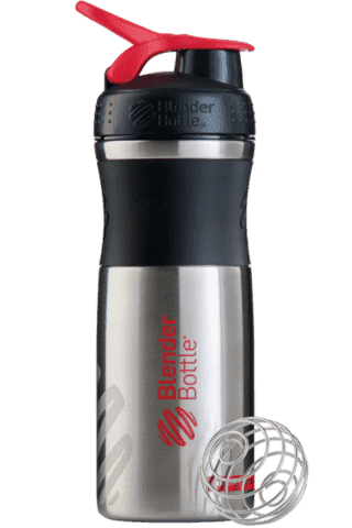 BlenderBottle SportMixer Stainless 828ml Black/Red [черный/красный] фото