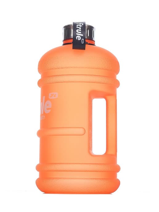 FitRule Бутыль прорезиненная металлическая крышка 2,2L (Оранжевый) фото