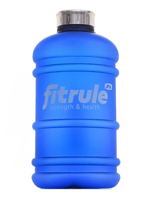 FitRule Бутыль прорезиненная металлическая крышка 2,2L (Синяя)