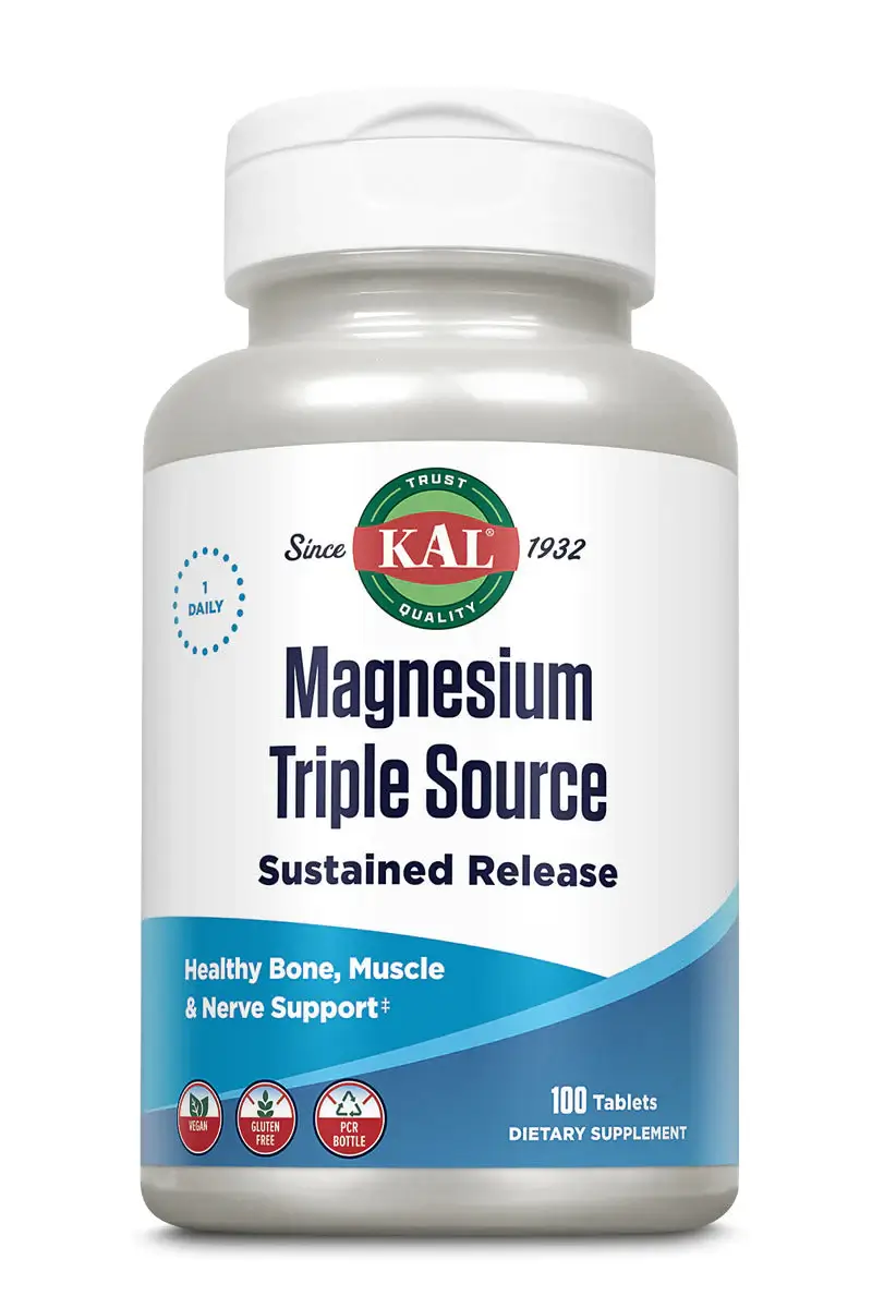 KAL Vitamins Magnesium Triple Source 500mg 100 tabs фото