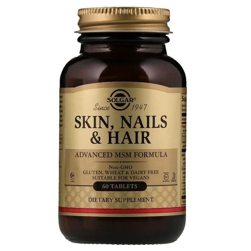 Solgar Skin, Nails & Hair, Advanced MSM Formula 60 tabs фото