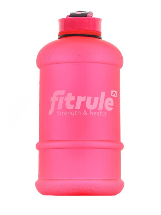 FitRule Бутыль прорезиненная крышка щелчок 1,3L (Розовая)