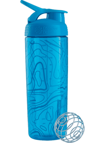 BlenderBottle SportMixer Sleek 828 ml голубой Topo Flow Pattern фото