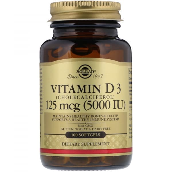 Solgar Vit D-3 5000 IU 100 caps