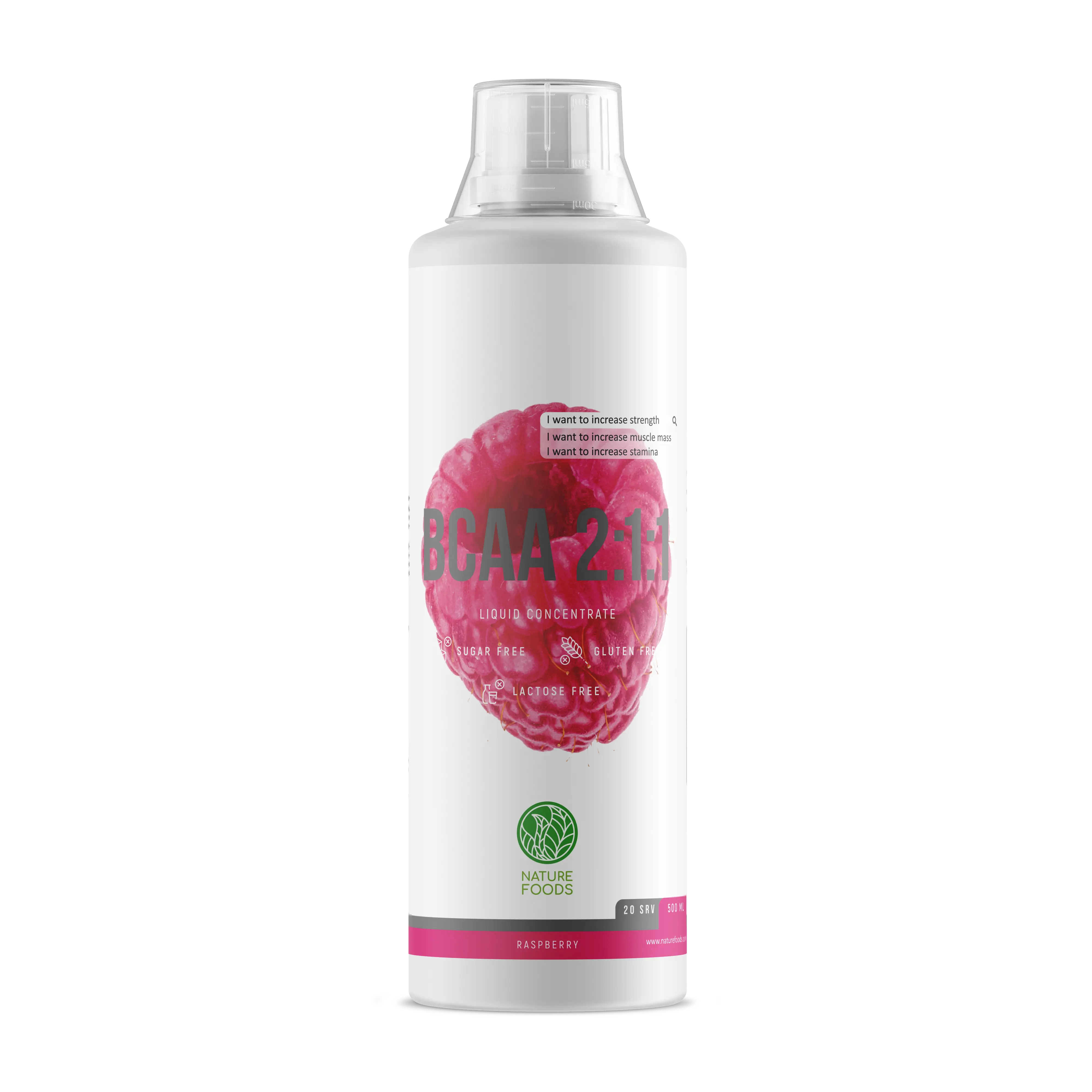 Nature Foods BCAA Concentrate 1000ml (Малина) фото
