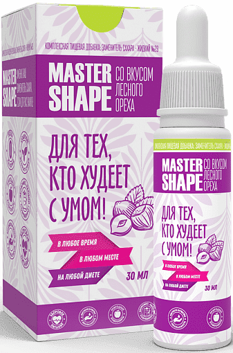 Fit Parad Заменитель Сахара Master shape жидкий со вкусом Лесного Ореха № 29 30 ml