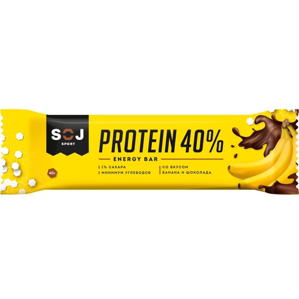 SOJ SPORT Протеиновый Шоколадный Батончик 40g фото