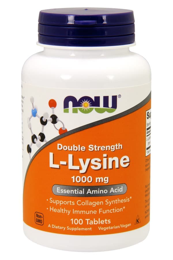 NOW Lysine 1000 mg 100 tabs фото