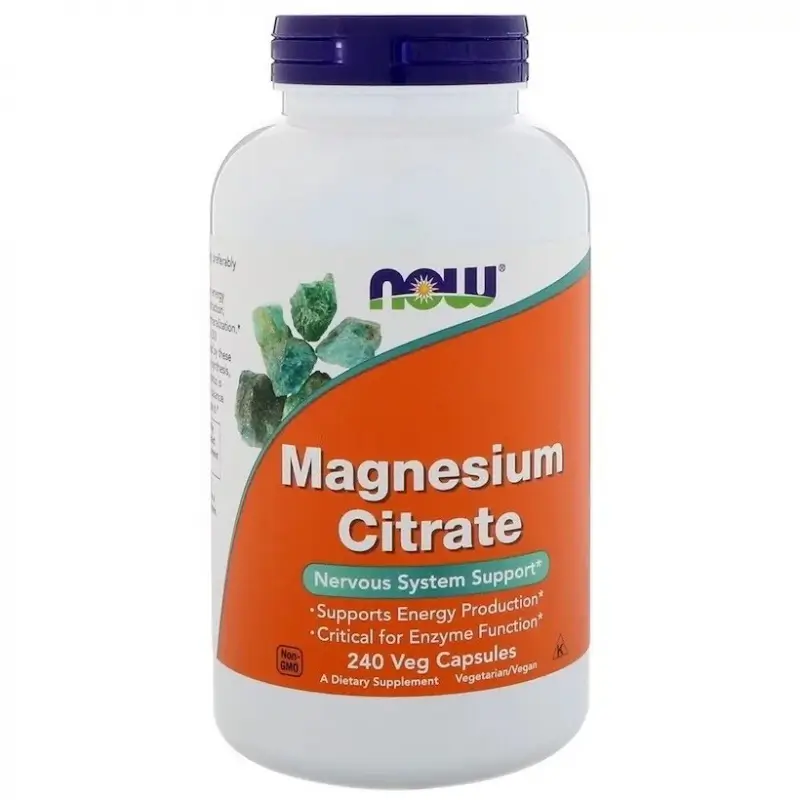 NOW Magnesium Citrate 400mg 240 vcaps фото