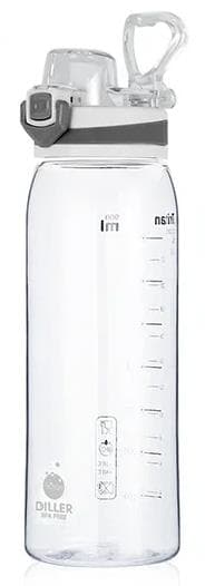 Бутылка для воды Diller D32 900 ml (Белый)