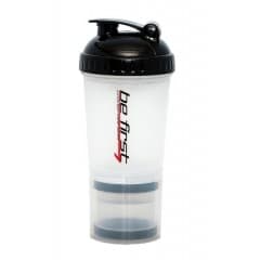 BeFirst Шейкер 3-в-1 450ml (Прозрачный, черная крышка)
