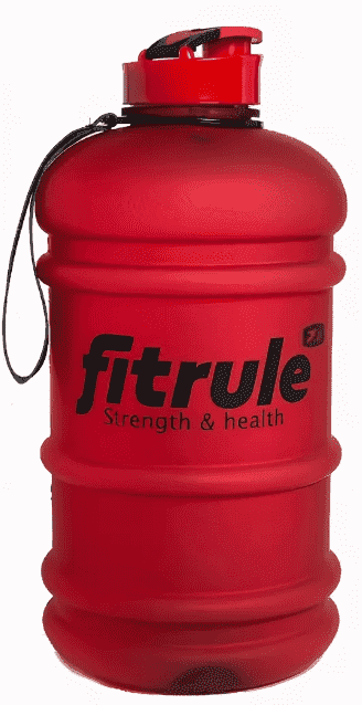 FitRule Бутыль прорезиненная крышка щелчок 2,2L (Красная)
