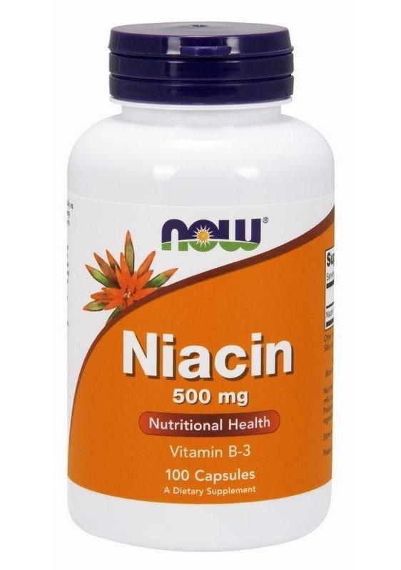NOW Niacin 500mg 100 vcaps фото