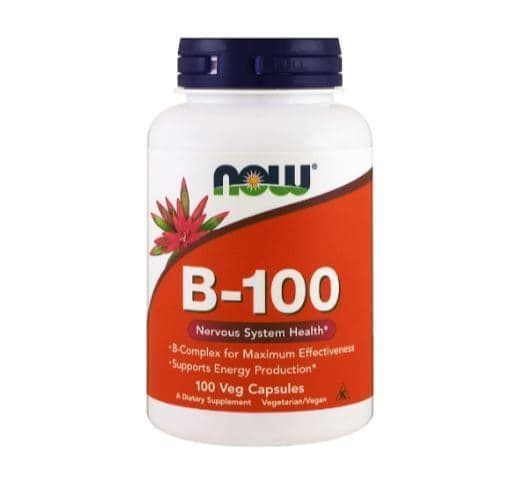 NOW Vitamin B-Complex 100mg 100 vcaps фото