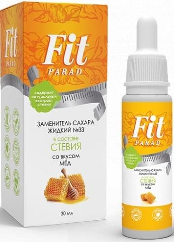 Fit Parad Заменитель Сахара Master shape жидкий со вкусом Меда № 33 30 ml