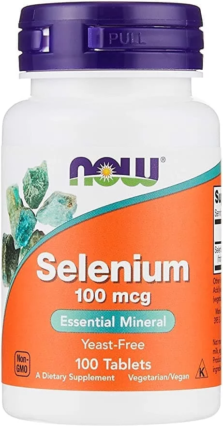 NOW Selenium 100 mcg 100 tabs фото