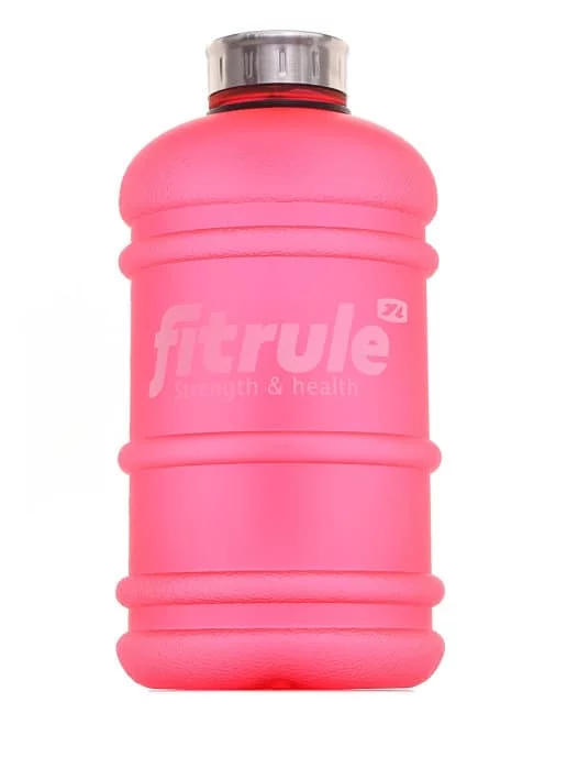 FitRule Бутыль прорезиненная металлическая крышка 2,2L (Розовая) фото