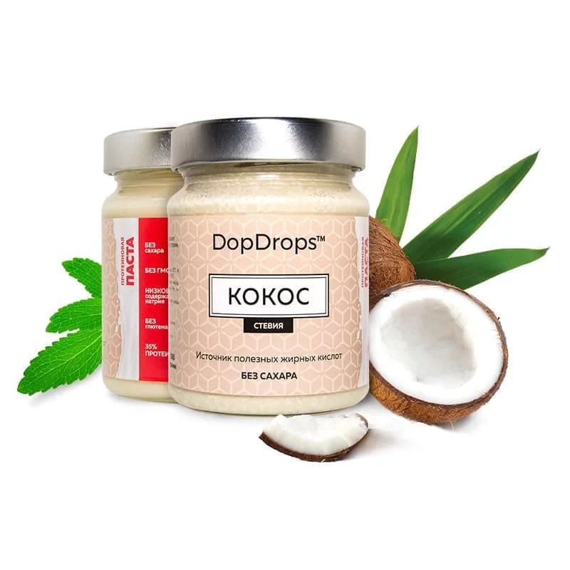 DopDrops Протеиновая Паста Кокос 265g фото