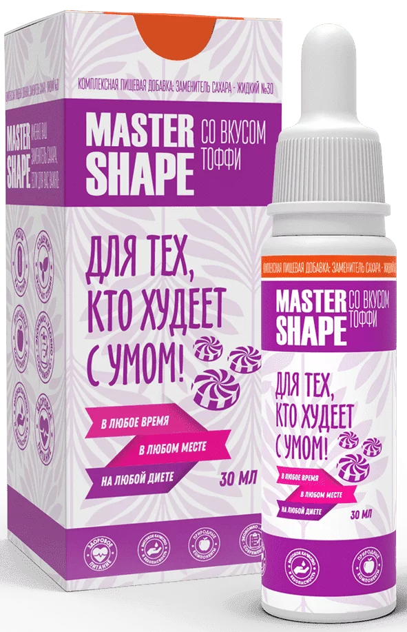 Fit Parad Заменитель Сахара Master shape жидкий со вкусом тоффи № 30 30 ml фото