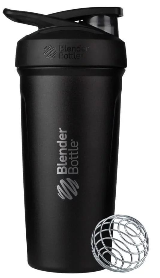 BlenderBottle Strada Stainless 709мл (Black/Black (черный/черный)) фото