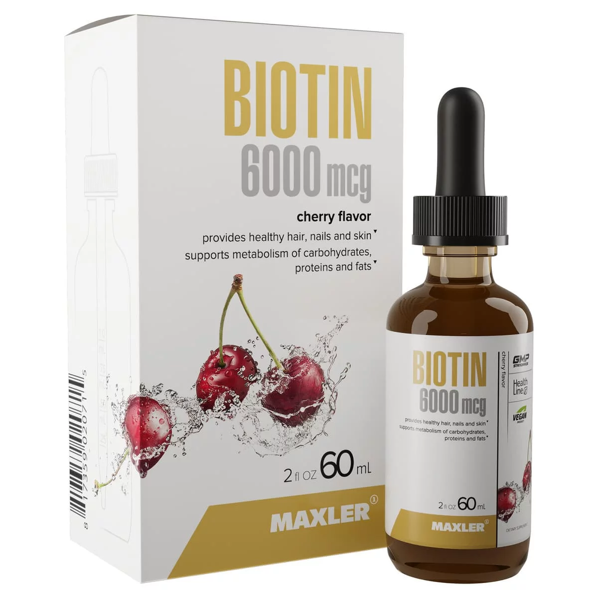 Maxler Biotin 6000 mcg drops 60ml 65g фото