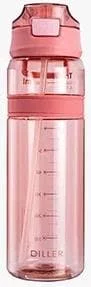 Бутылка для воды Diller D36 850 ml (Розовый) фото