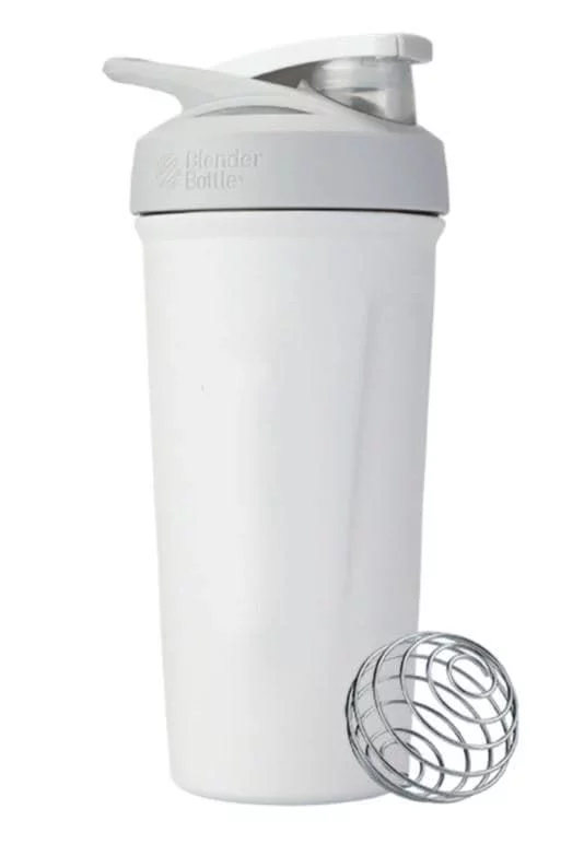 BlenderBottle Strada Stainless 709мл (Color White [белый]) фото