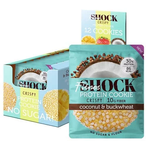 FitnesSHOCK CRISPY Печенье с хрустящими злаковыми шариками 30g фото