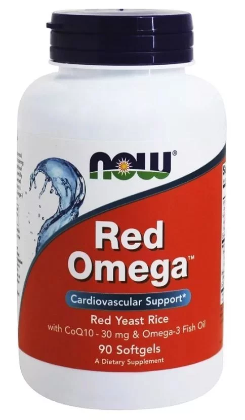 NOW Red Omega-3 With CoQ10 30mg 90 softgel фото