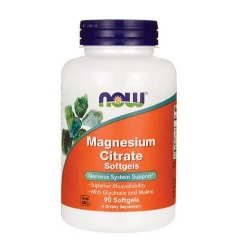 NOW Magnesium Citrate 134mg 90 softgels фото