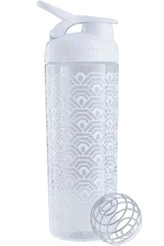 BlenderBottle SportMixer Sleek 828 ml белый Clamshell Pattern фото