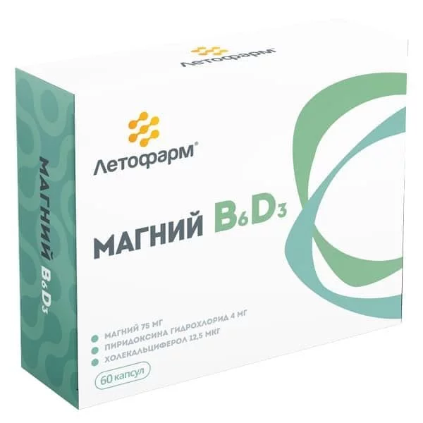 LetoPharm Magnium B6 D3 60caps фото