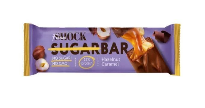FitnesShock Батончик Глазированный Шоколадная Карамель-Фундук 50g фото