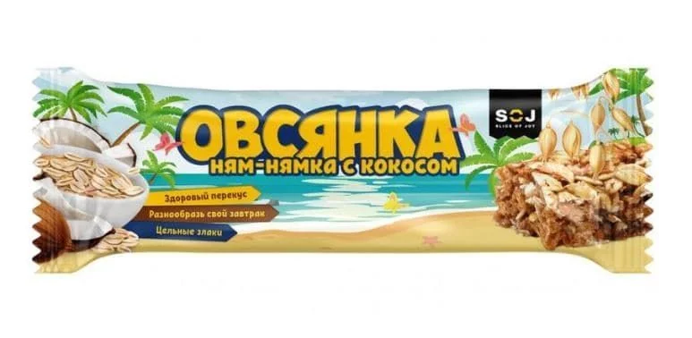 SOJ Злаковый Батончик Овсянка Ням-Нямка 30g фото