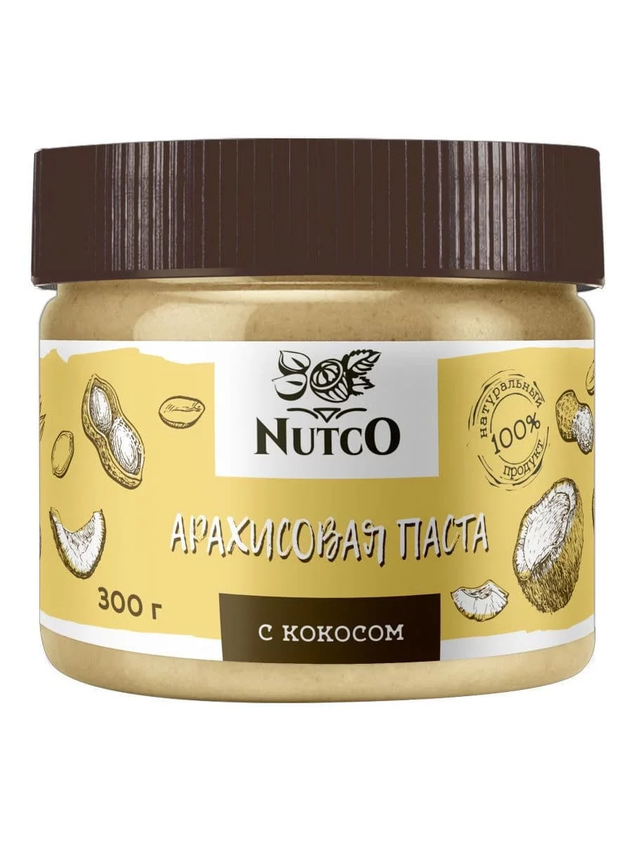 NUTCO Арахисовая паста с кокосом - 300g фото