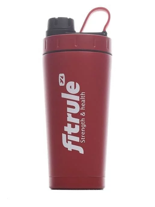 FitRule Шейкер алюминиевый с крышкой Twist 700ml (Красный) фото