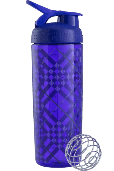 BlenderBottle SportMixer Sleek 828 ml фиолетовый Tartan Plaid Pattern фото
