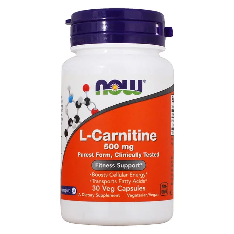 NOW L-Carnitine 500mg 30 caps фото